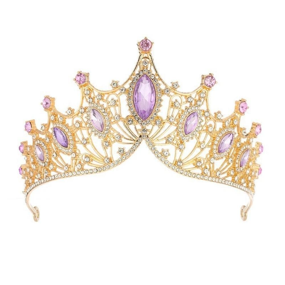 Alloy Queen Princess Crown Baroque Prom Dress Jewelry Vintage Bridal Headband  New Year