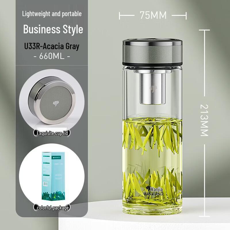 WANXIANG Single-Wall Glass Cup with Infuser
