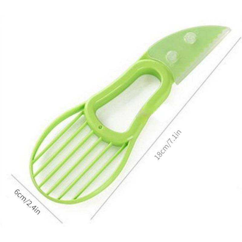 3-in-1 Avocado Slicer Shea Corer Butter Peeler Fruit Cutter Pulp Separator Plastic Knife Kitchen Vegetable Tools