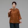 Halanghanbog Love Deuri Summer Women'S Rayon Blouse Mustard