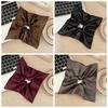 Korean Style Soft PU Scrunchies Elastic Retro Ponytail Holder Square Leather Hair Tie  Gifts