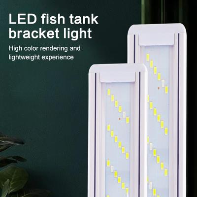 Super Jasné LED Svetlo do Akvária pre Rast Vodných Rastlín Akvárium Rozšíriteľný Klip RGB Vodotesná Lampa 220-240V 20~70CM