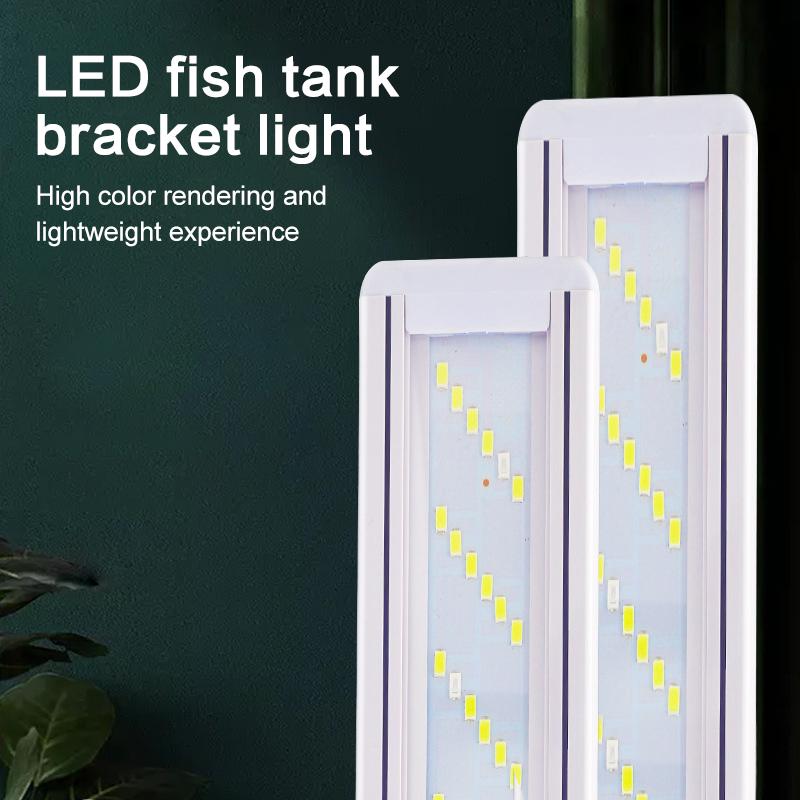 Super Jasná Lampa LED Světlo pro Akvárium pro Růst Vodních Rostlin Akvarijní Nádrž Rozšiřitelný Klip RGB Vodotěsná Lampa 220-240V 20~70CM