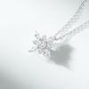 Snowflake Women's Necklace: S925 Sterling Silver with High Carbon Diamond Zirconia - Simple Niche Clavicle Chain Jewelry