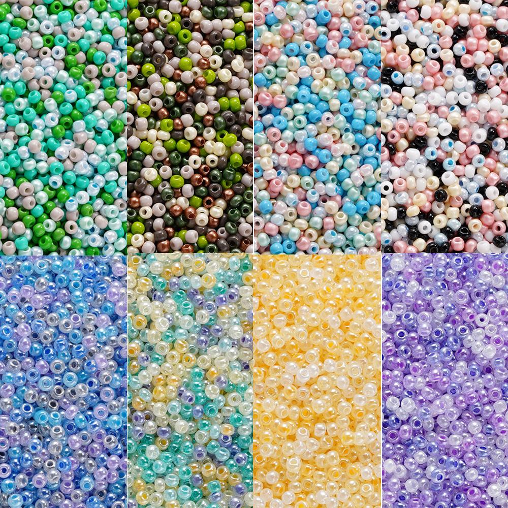 10g/Lot 2mm Mixed Color Glass Seed Beads Round Spacer Bead For DIY Earrings Bracelet Necklace Jewelry Making Accessories
