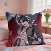 Genshin Impact Wriothesley Cute Cushion Cover Square Short Plush Pillow Case Living Room Sofa Home Decor Funda X