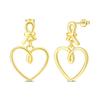 New 925 Silver Pink Heart Shape Women Earrings Brilliant Wedding Engagement Star Earrings Jewelry Gift
