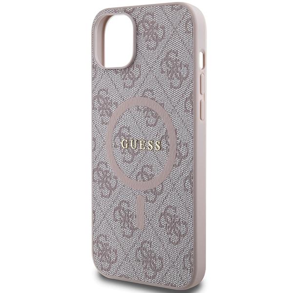 Guess Guhmp15Mg4Gfrp Iphone 15 Plus / 14 Plus 6.7 Różowy/Pink Hardcase 4G Collection Leather Metal Logo Magsafe