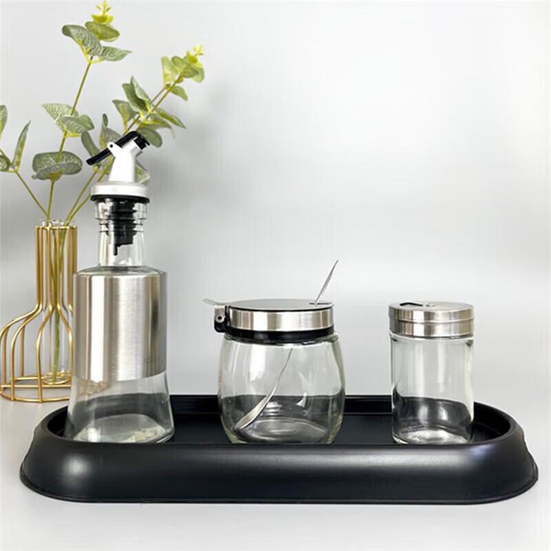 ZLIII Stainless Steel Glass Seasoning Cruet Set