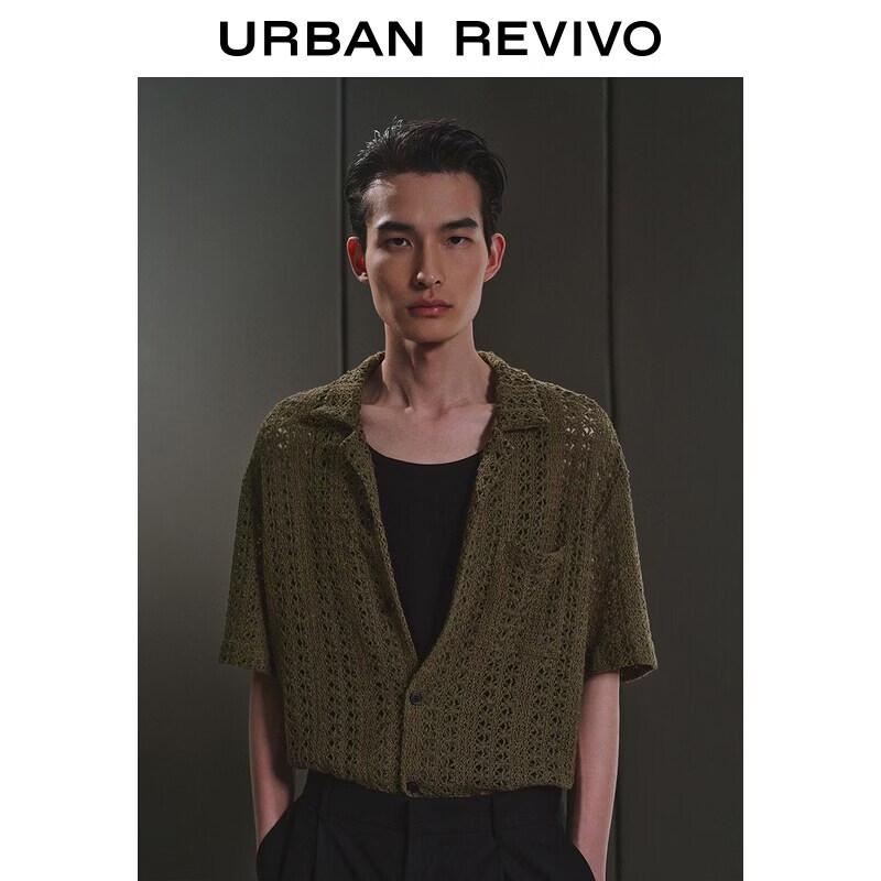 UR Men s 2026 Summer Urban Series Hollow-Out Open-Front Shirt UMU260011 XS
