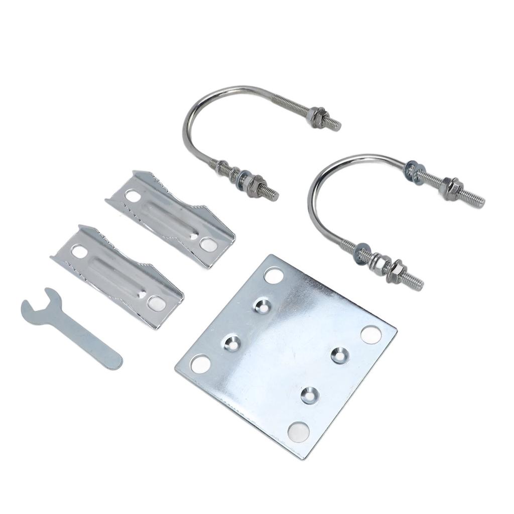 Antenna Mast Pipe Mount Stable Support Flexible Adjustment Aluminum Alloy Antenna Mast Bracket Mount for Roof Wall Set 2