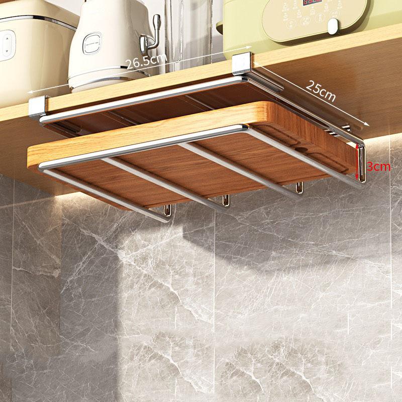 Hängendes Küchenregal mit Haken unter dem Schrank, Papierhandtuch, Lumpen, Aufhänger, Schneidebrett, Topfdeckelhalter, Aufbewahrungsregal