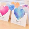 100pcs 3D Starry Sky Heart Greeting Cards Paper Romantic Valentines Day Card Folding Best Wish Thank You Letter Graduation Gift
