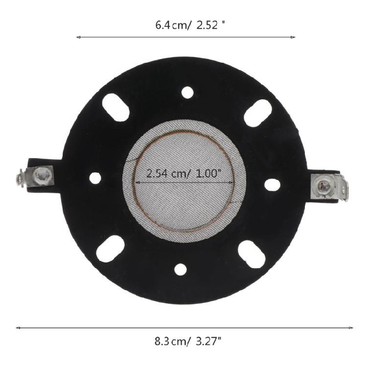 25.5mm Voice Coil Black Horn Tweeter Silk Diaphragm Film Treble Round Frame