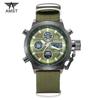 AMST Men Watch Top Luxury Brand Red Big Dial Sport Watches Mens Chronograph Quartz Wristwatch Date Male Clock Relogio Masculino