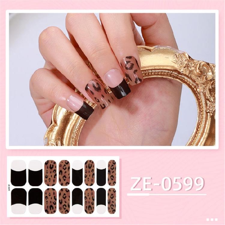 Nails Art Sticker Bronzing Nail Wraps Waterproof Gels Nail Strips with Nail File