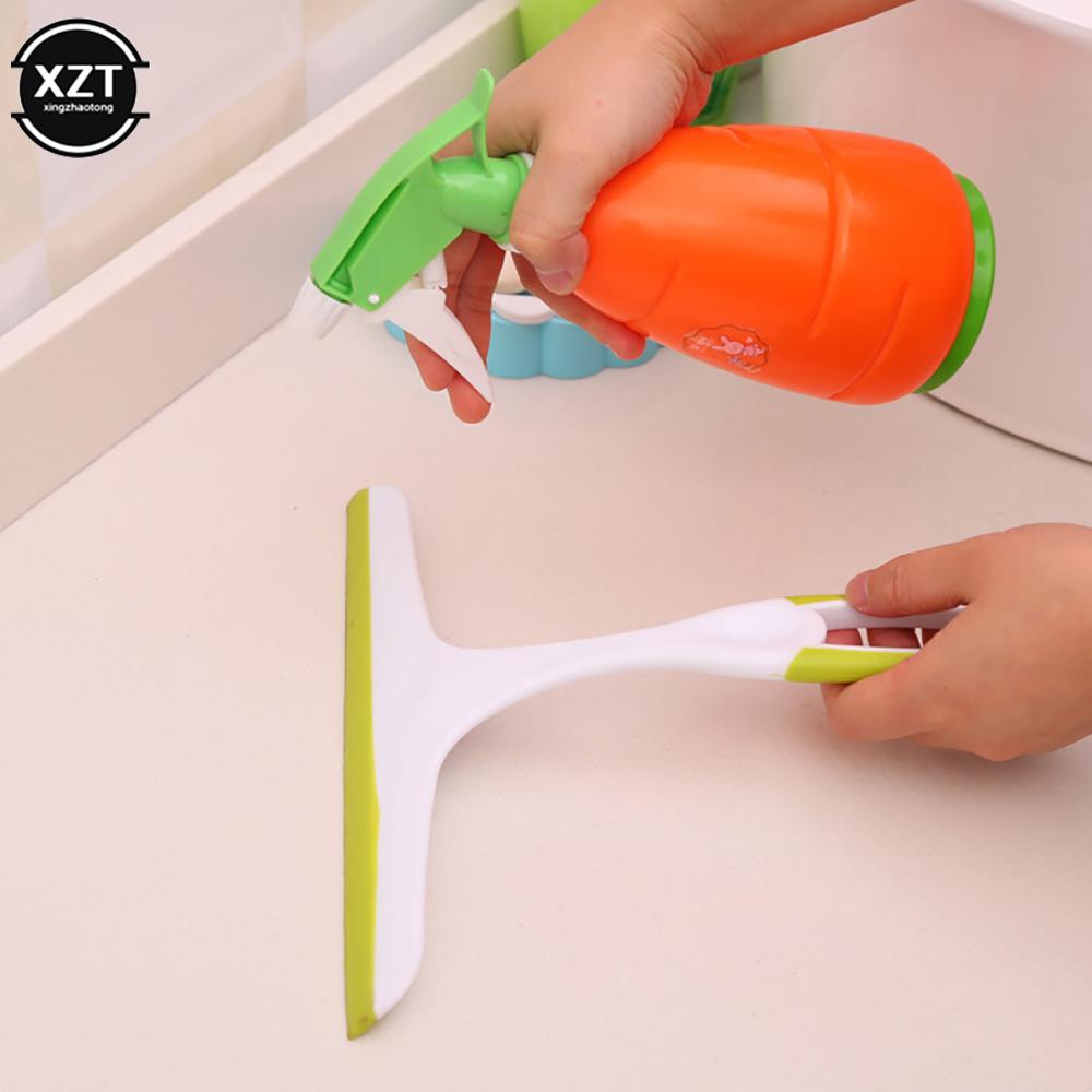 Silicone Scraper Water Glass Scraper Mirror Wiper Window Wiper Household Desktop Cleaner Window Glass Wiper Cleaning Squeegee