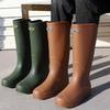 High tube rain shoes men's and women's non-slip waterproof shoes thick sole wear-resistant long tube water boots outdoor wading rubber shoes fashion