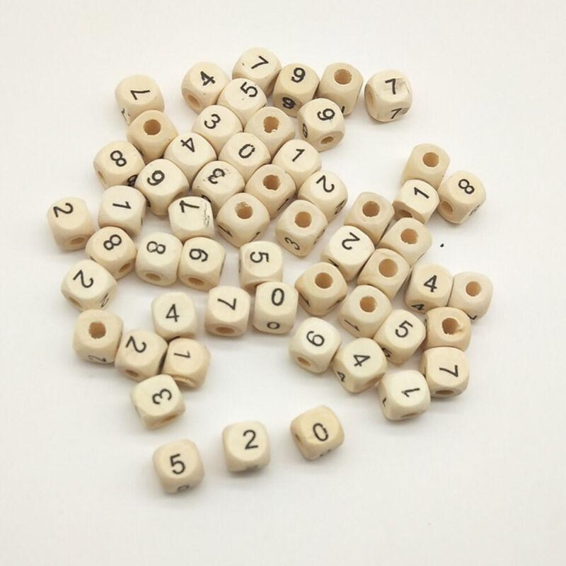 

Число DIY Изготовление ювелирных изделий Алфавит Буква Бусины Деревянные практичные бусины 10mm