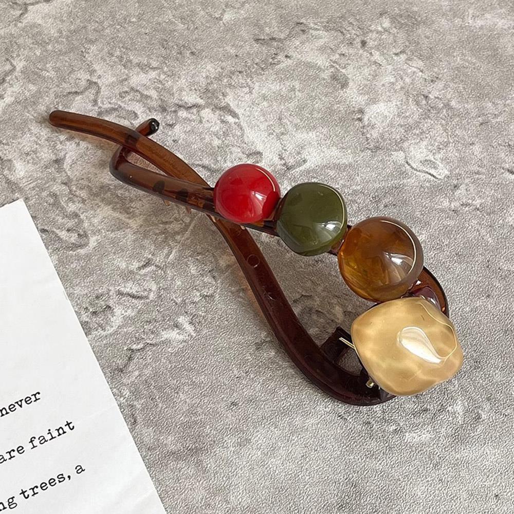 

Летние заколки для женщин Элегантный зажим для волос с закруткой Держатель для длинных волос Заколка для волос Милое украшение для волос Ободок Зажимы-акулы Головной убор