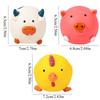 Pet Latex Molar Teeth Cleaning Toy - Squeaky Pig/Chicken/Ox Head Ball Safe Durable Teeth Stain Remover, Dog Chew Toy