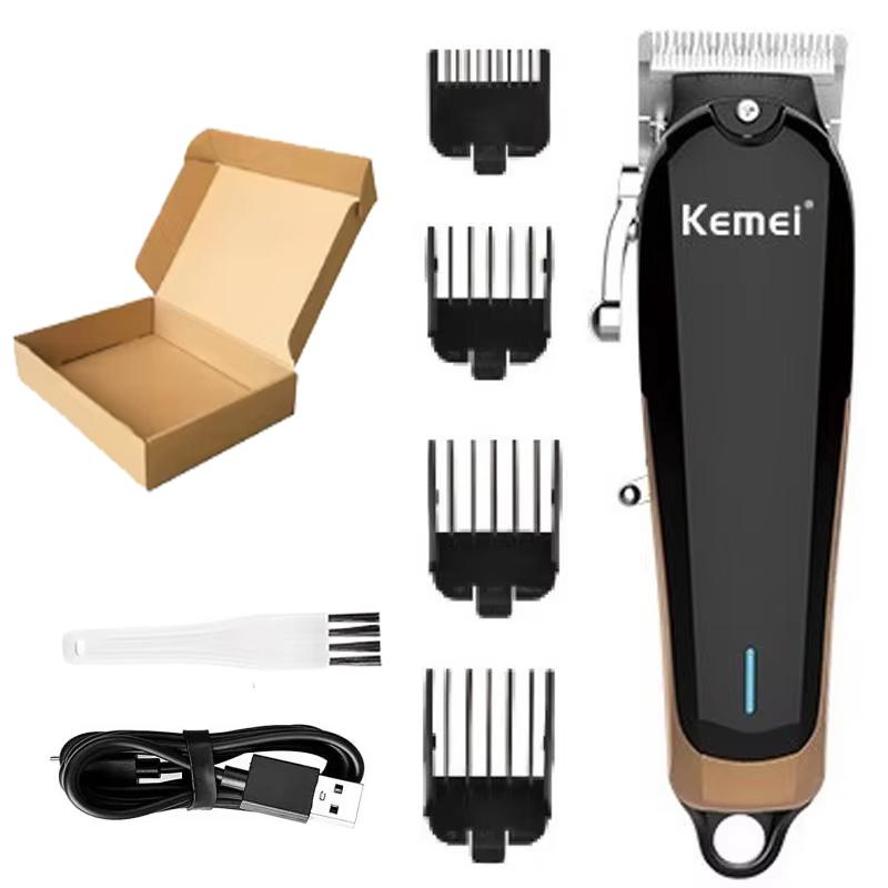 KM-1756 Hair Clipper Professional Barber Fade Hair Cutting Machine Rechargeable Electric Cordless Trimmer Men Strong Power