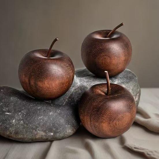 Wooden Aromatherapy Diffuser Wood Christmas Fruit Shape Ornament Decorative Essential Oil