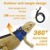 Bearded Dragon Adjustable Leather Harness & Leash Set
