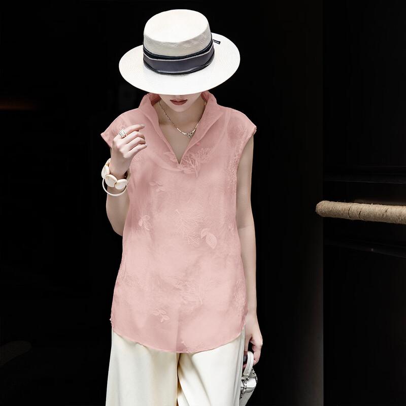 Women's Mulberry Silk Embroidered Blouse