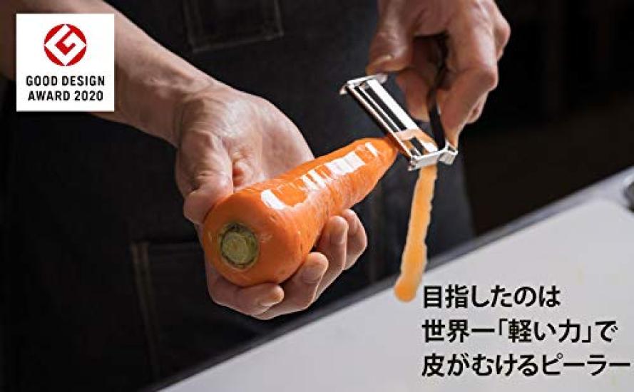 Iidaya EverPeeler Peeler with Replaceable Stainless Made in Japan JK03 Good Design Award Left-Handed Blades, Steel, (For Left-Handed Use) [2020