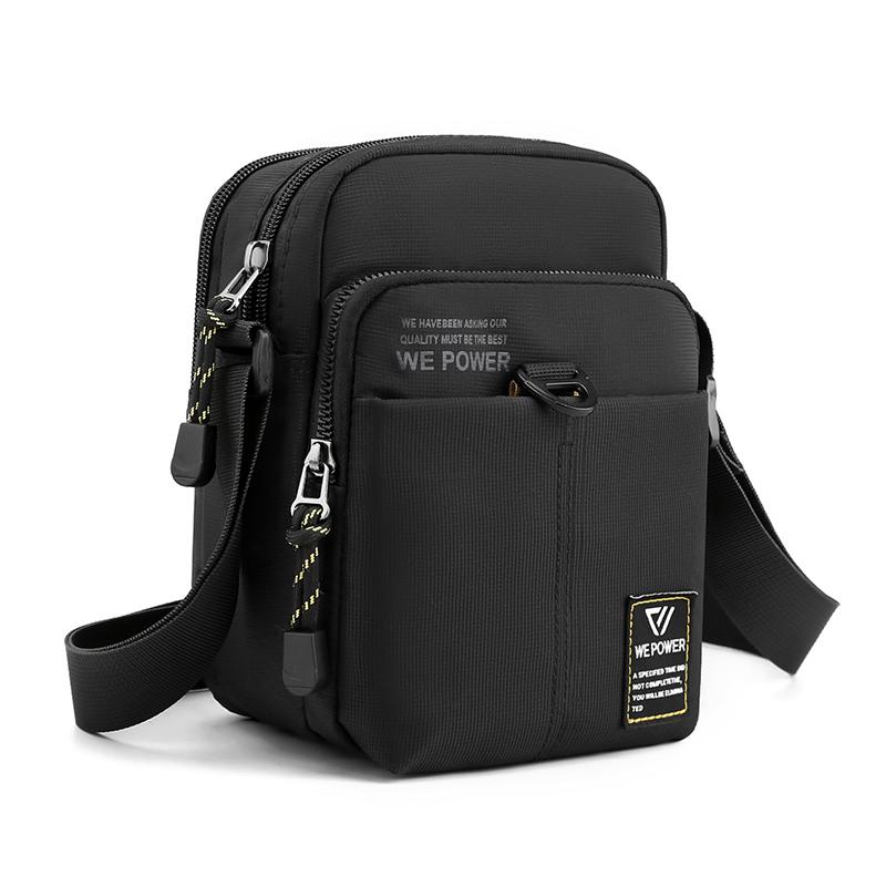 

Модная мужская мини-сумка высокого качества, оксфордская мужская сумка-мессенджер, маленькие сумки через плечо, 3-слойная дизайнерская мужская сумка на плечо, сумка 15cmX20cmX11cm чёрный