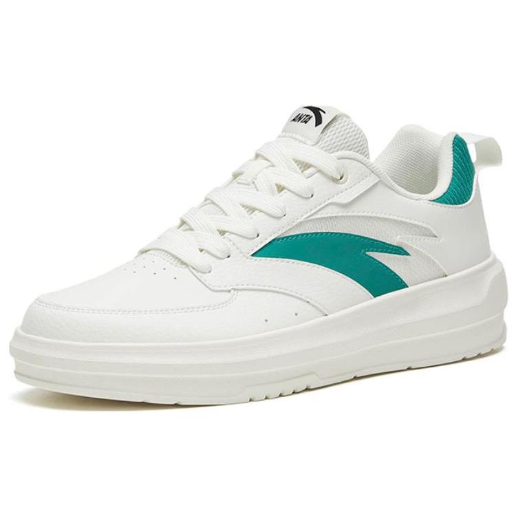 New Anta Life Collection Anti Slip And Wear Resistant Breathable Low Top Skateboard Shoes White Green 912328060-2