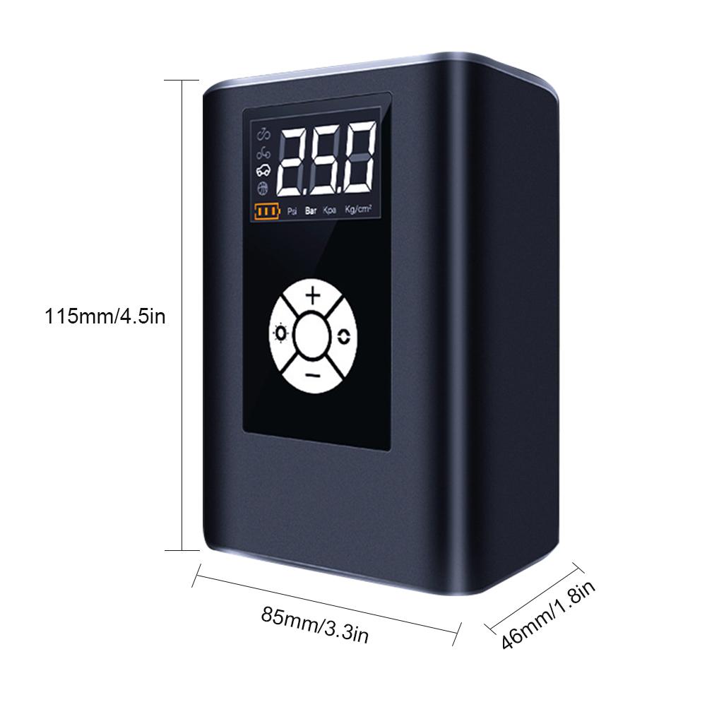 120W 40L Min 2.5 Inch Digital Display Screen Cordless Car Air Pump Car Bicycle Tire Air Pump Portable Multifunctional