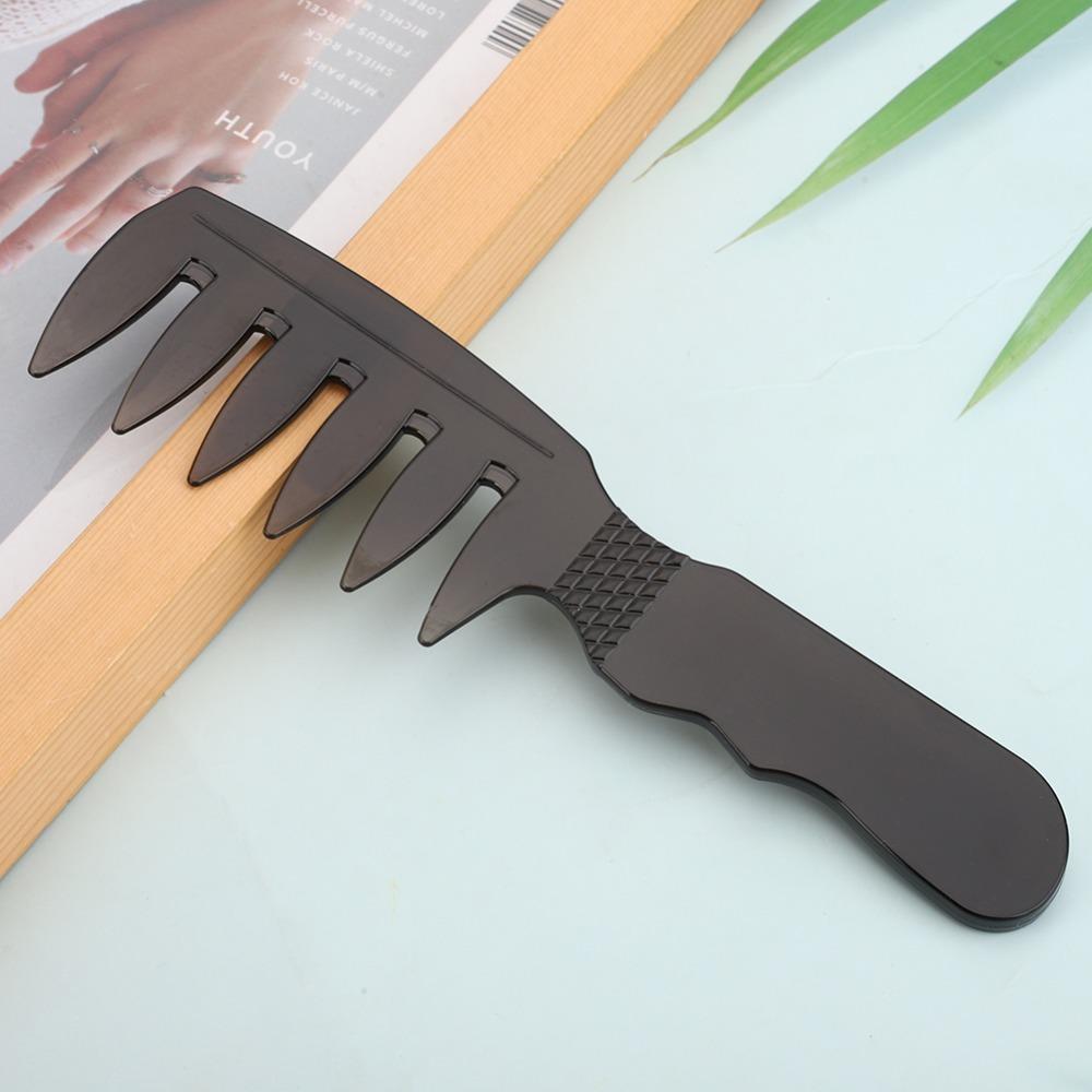 2pcs Wide Teeth Wide Teeth Comb PC Material Men Hairdressing Comb Hairdressing Comb  Salon Use
