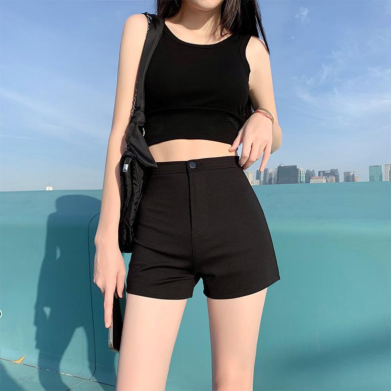 

Женские черные шорты с высокой талией, утягивающие фигуру - Сексуальные, повседневные, лето 2024 Extra Large чёрный