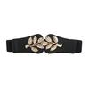 Leaf Waist Cinching Elastic Wide Waistband Decorative Dress Sweet Buckle Thin Belt