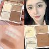 High-Gloss Contouring All-In-One Palette, Nose Bridge Contour, Four-Color Eyeshadow Palette, Comprehensive Palette, Matte Glitter, Shadow Contouring