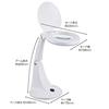 OHM Electric L-ZOOM LED Stand Light with Magnifying Glass, DS-L30B-W, 08-0871