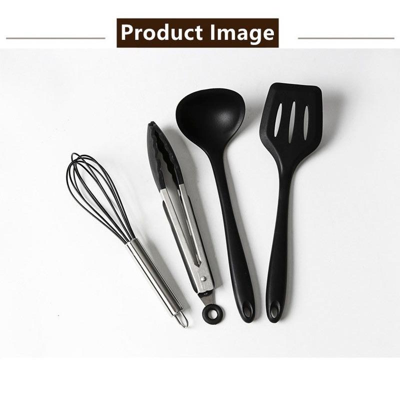 10-piece Color Boxed Silicone Kitchenware  Non-stick Cookware Set Kitchen Tools Baking Utensils Cooking Tools Set