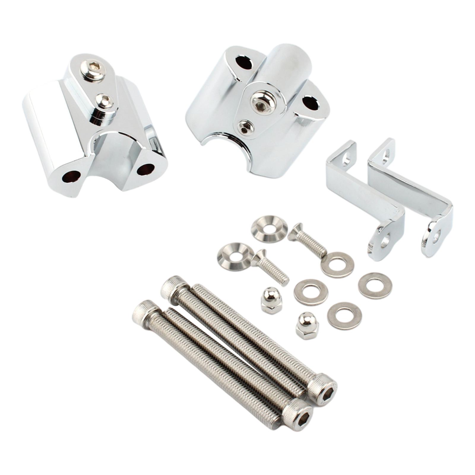 Motorcycle Handlebar Riser , Height up Motorbike Move Mount, Adapter Handle chrome