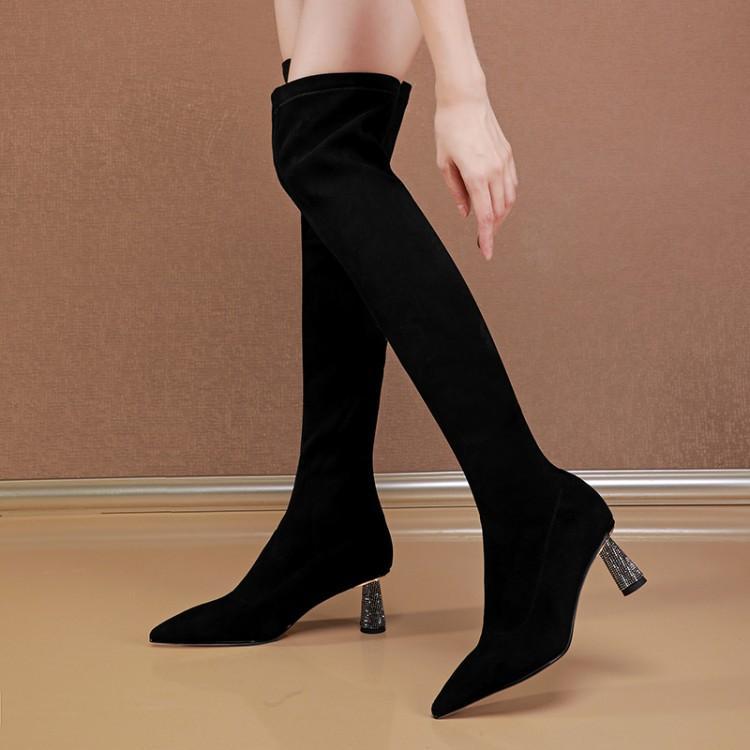 Nuevo tacón grueso tacón medio botas altas occidentales de mujer botas de  caballero bordadas comprar a buen precio — entrega gratuita, reseñas reales  con fotos — Joom