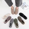 2025 Winter Snow Boots Women's Winter Flat-bottomed Bread Shoes Women's Gauntlets Lazy One Pedal Couple Cotton Shoes Women