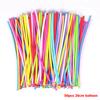 100pcs 26cm Long Stripe Balloon with Pump Birthday Party Decoration Latex Balloon Creative Suitable for Birthday Wedding Party