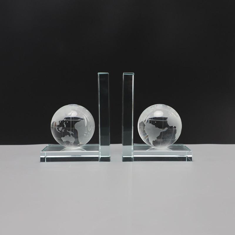Transparent Crystal Ball Decorative Ornaments, Library Book Stands, Book Supports, Geometric Glass Crafts, Home Decor