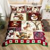 Christmas Duvet Cover Set Queen King Size Winter Snowflake Elk Car Pattern Soft Quilt Set Christmas Themed Quilt Set 3 Pcs