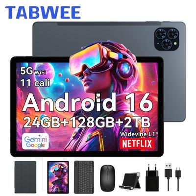 TABWEE T90 Android 16 8GB RAM 128GB ROM Tablet 11 Inches 1200*1920 FHD Display Octa Core UMS9230E(T615) PC Tablet with Keyboard and Mouse