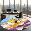 Maya The Bee (1) Round Office Rug Decorative Floor Rug for Office Bedroom Living Room and Home Space