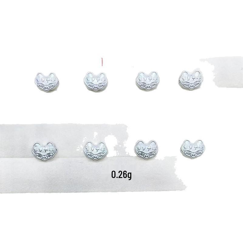 S999 Sterling Silver Peace Spacer Beads with Auspicious Clouds Design for DIY Chinese Style Bracelet Crafting