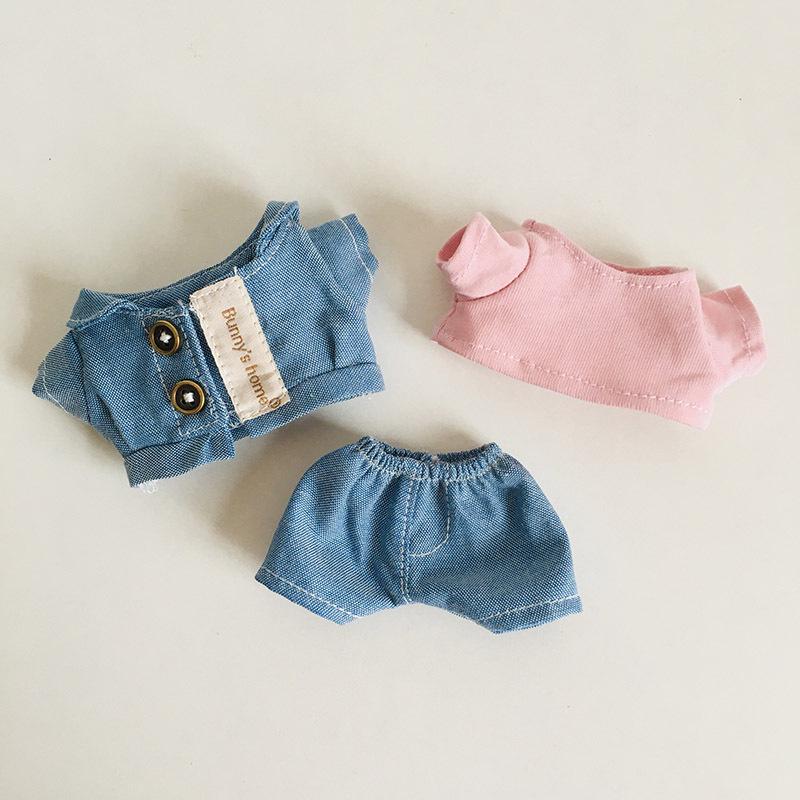 בגדי בובת קטיפה ויניל חמודה 17 ס"מ קופסה עיוורת - תליון LaBuBu שמלת אביזרים