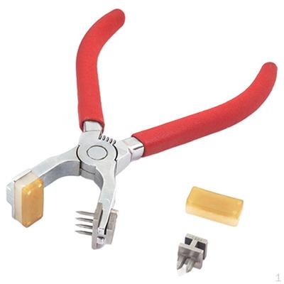 Plier DIY Rhombus 4mm Repair Tools Punch Hand Pliers for Saddles Craft Projects Belts